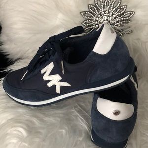 Michael Kors 7 Blue/white athletic shoe/sneakers